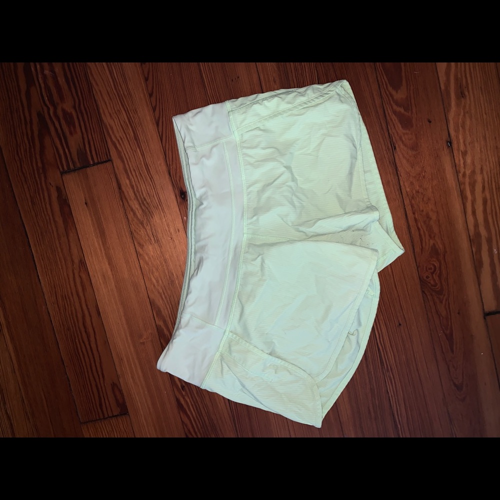 Green lululemon shorts